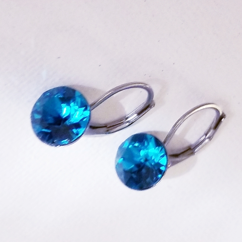 Boho December birthstone Swarovski Crystal Earrings